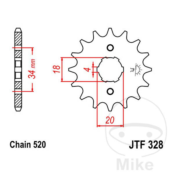 Pinion 13 Tooth Pitch 520 for E-Ton RXL 70 90 Honda XL 200 R XR 250 R