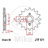 Ritzel 17 Z&auml;hne Teilung 530 f&uuml;r Yamaha XJ 550...