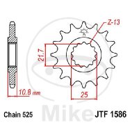 Ritzel 16 Z&auml;hne Teilung 525 f&uuml;r Yamaha TDM 850...