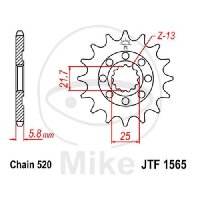 Ritzel 13 Z&auml;hne Teilung 520 f&uuml;r Kawasaki KLX...