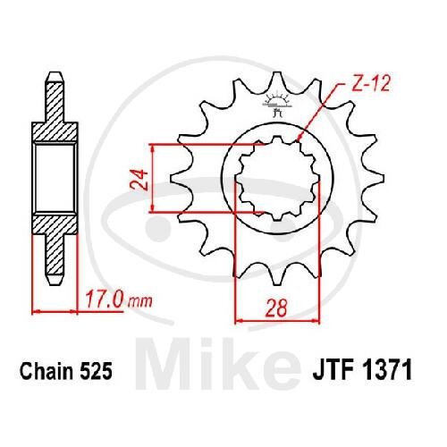 Pignone 15 Denti Divisione 525 per Honda CB 600 F Hornet CBF 600