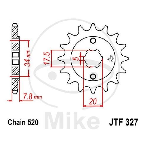 Pignone 13 Denti Divisione 520 per Honda CRF 150 230 F VT 125 XL 125 XR 250 R