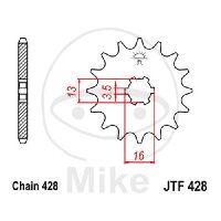 Ritzel 13 Z&auml;hne Teilung 428 f&uuml;r Suzuki DR-Z 70...