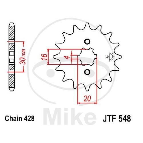 Pignone 13 Denti Divisione 428 per Yamaha TT-R 125 XT 125 YBR 125 YFM 125