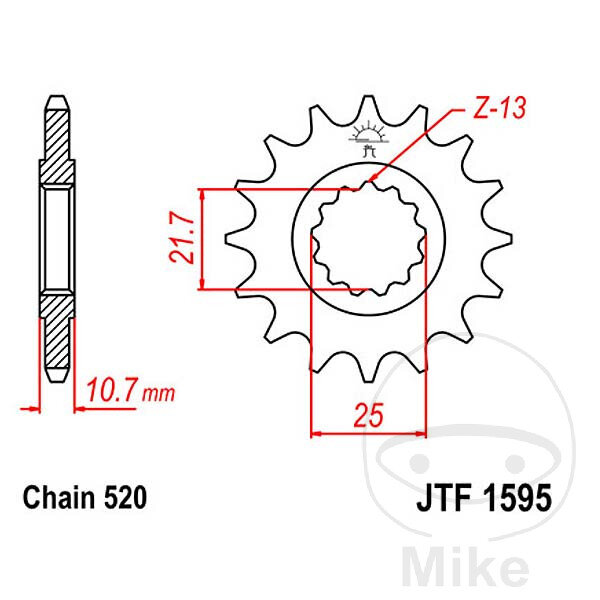 Pinion 16 Tooth Pitch 520 for Yamaha XJ6 600 Diversion