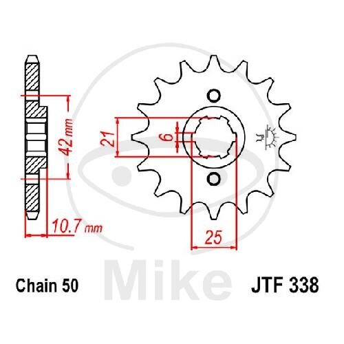 Pignon 17 Dents Division 530 pour Honda CB 650 CB 650 C SC Custom