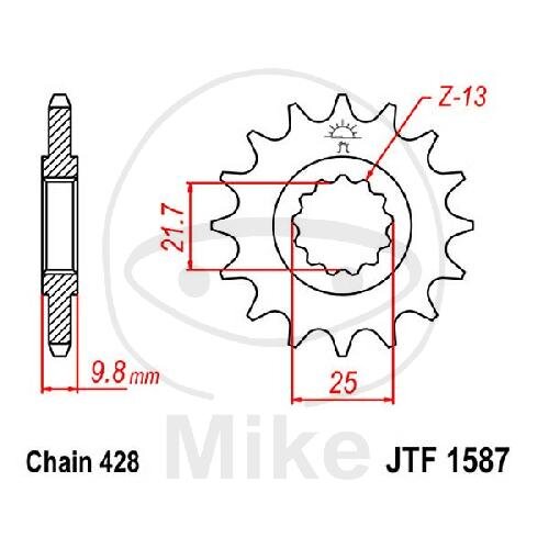 Pignone 19 Denti Divisione 428 per Yamaha FZR 400 SR 400 500 SP