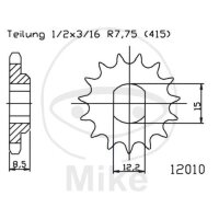 Pinion 11 Tooth Pitch 415 for Husqvarna TC 50 KTM Mini...