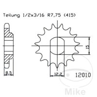 Pinion 10 Tooth Pitch 415 for Husqvarna TC 50 KTM Mini...
