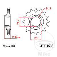 Pignon 14 Dents Division 520 pour Kawasaki Z 750 800
