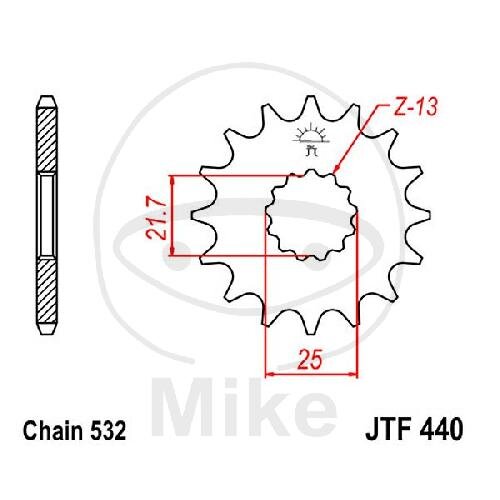 Pignone 15 Denti Divisione 532 per Suzuki GSX 1100 F GSX-R 1100 RF 900 R