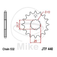 Ritzel 15 Z&auml;hne Teilung 532 f&uuml;r Suzuki GSX 1100...