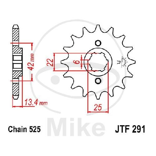 Pignon 16 Dents Division 525 pour Honda CB 450 S CMX 450 C Rebel