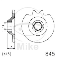 Pinion 11 Tooth Pitch 415 for Z&uuml;ndapp C 50 Sport CS...