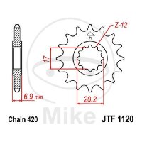 Pignon 12 Dents Division 420 pour Aprilia MX 50 RS 50 RX...