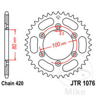 Sprocket  52 teeth pitch 420 080 / 100 for Rieju RR 50...