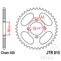 Sprocket  35 teeth pitch 520 058 / 078 for Suzuki GT 185...