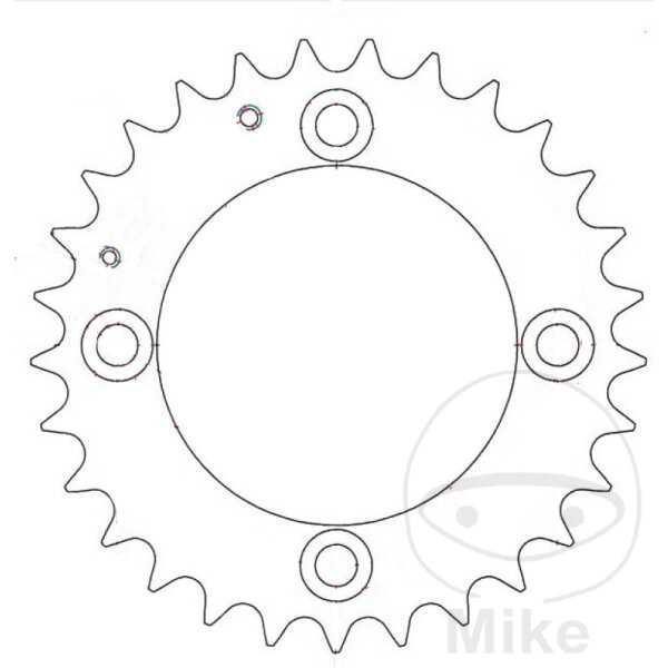 Pignone  29 denti passo 520 nero 090 / 110