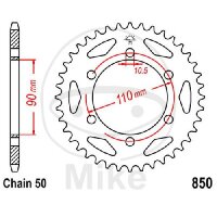 Sprocket  32 teeth pitch 530 090 / 110