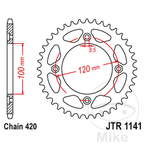 Sprocket  50 teeth pitch 420 100 / 120