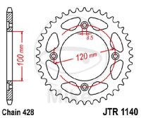 Pignone  63 denti passo 428 100 / 120
