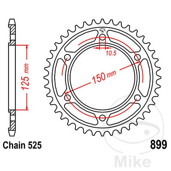 Sprocket  42 teeth pitch 525 125 / 150