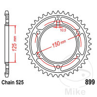 Pignone  42 denti passo 525 125 / 150