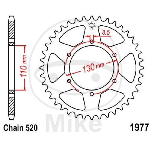 Sprocket  48 teeth pitch 520 110 / 130