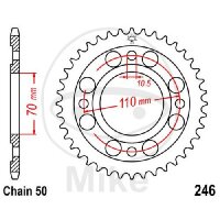 Sprocket  34 teeth pitch 530 070 / 110