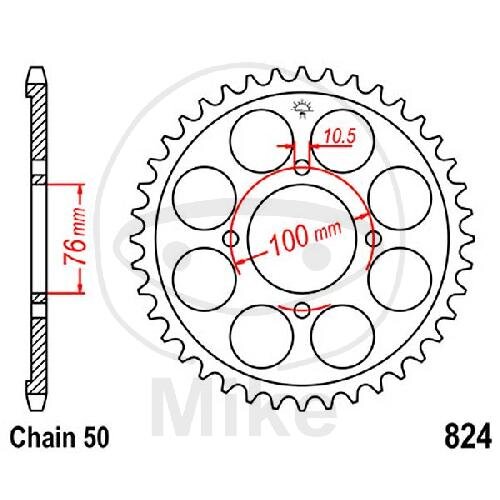 Sprocket  40 teeth pitch 530 076 / 100