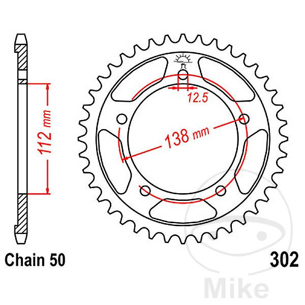 Sprocket  39 teeth pitch 530 112 / 138