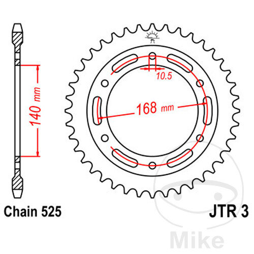 Sprocket  41 teeth pitch 525 140 / 168