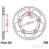 Pignone  38 denti passo 525 100 / 124