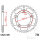Pignone  38 denti passo 525 100 / 124