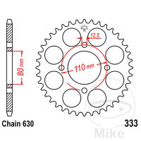 Pignone  38 denti passo 630 080 / 110