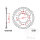 Sprocket  42 teeth pitch 428 080 / 110