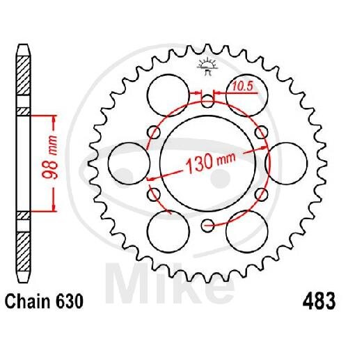 Sprocket  35 teeth pitch 630 098 / 130