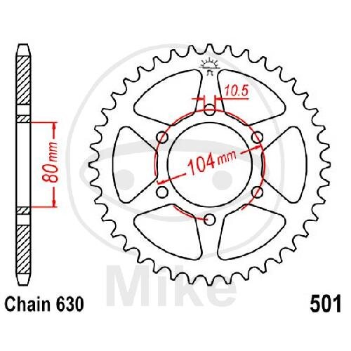 Pignone  33 denti passo 630 080 / 104