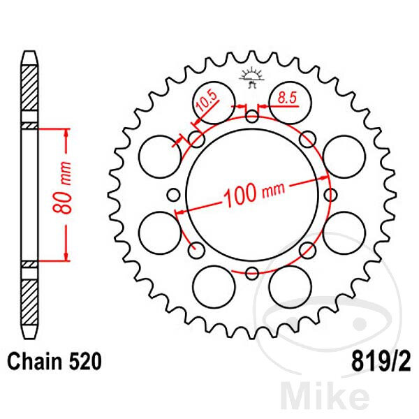 Sprocket  41 teeth pitch 520 080 / 100