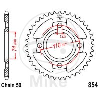 Sprocket  39 teeth pitch 530 074 / 110