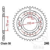 Sprocket  35 teeth pitch 530 070 / 110