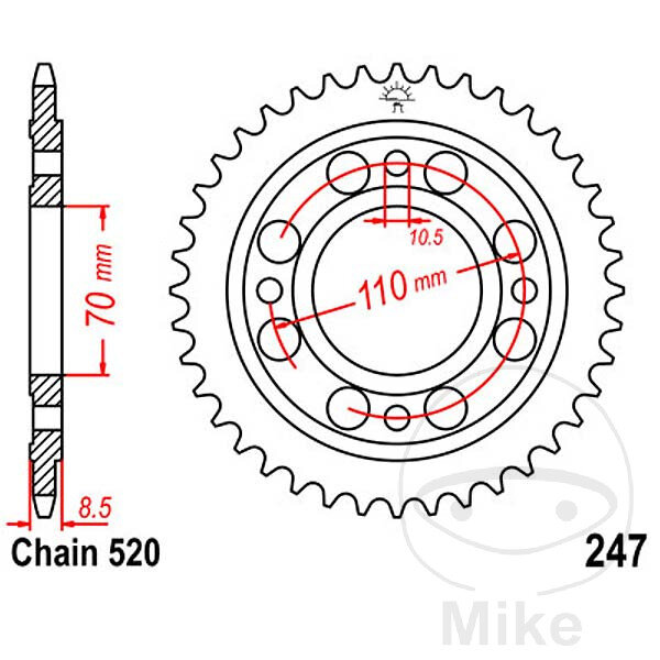 Sprocket  35 teeth pitch 520 070 / 110