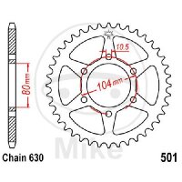 Pignone  38 denti passo 630 080 / 104