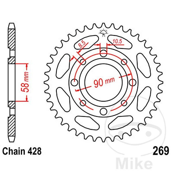 Pignon de cha&icirc;ne pour ATU Daelim Honda Hyosung Keeway Kreidler Kymco Mash SFM