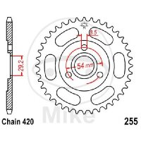 Sprocket  40 teeth pitch 420 29.2 / 054