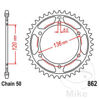 Pignone  38 denti passo 530 120 / 135