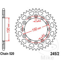 Sprocket  40 teeth pitch 520 130 / 150