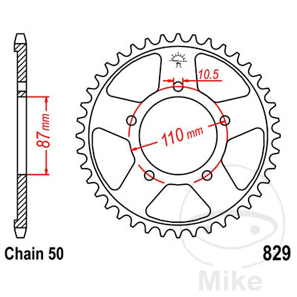 Sprocket  42 teeth pitch 530 087 / 110