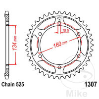 Sprocket  41 teeth pitch 525 134 / 160