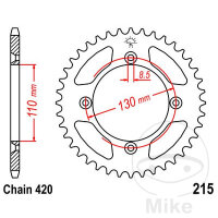 Pignon de cha&icirc;ne  56 dents pas 420 110 / 130